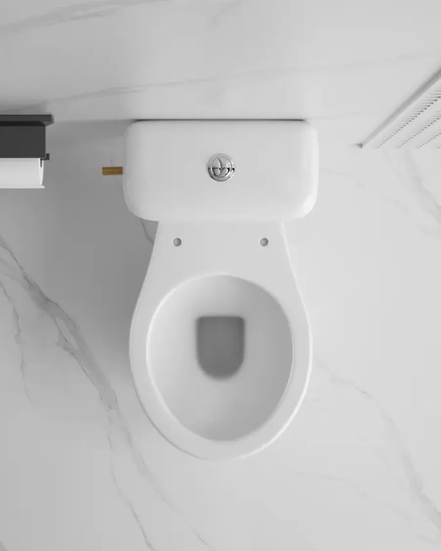 OK duobl toilet met AO vloeraansluiting zonder zitting