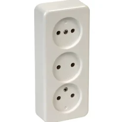OK stopcontact opbouw 3-voudig wit
