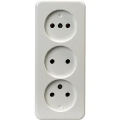 OK stopcontact opbouw 3-voudig wit