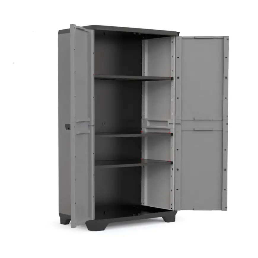 Opbergkast Stilo kunststof grijs 39 x 68 x 174 cm