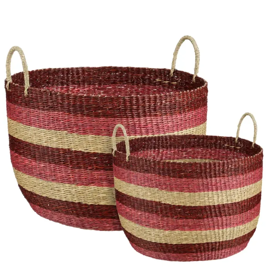 Geen Opbergmand roze - h38xd38cm