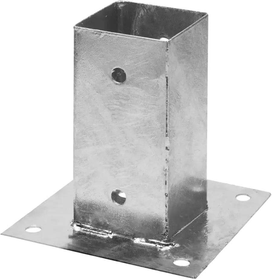 Geen Paalhouder met plaat verzinkt 7 x 7 cm