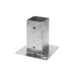 Geen Paalhouder met Plaat Verzinkt 12x12 cm