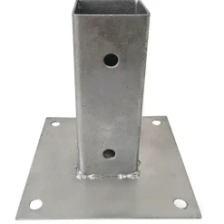 Geen Paalhouder met plaat verzinkt 5 x 5 cm