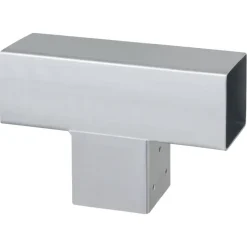 Paalverbinder voor pergola T-verbindingsstuk 3-kants 7x7 cm gegalvaniseerd
