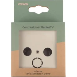 Peha Standard Centraalplaat Radio/TV crème