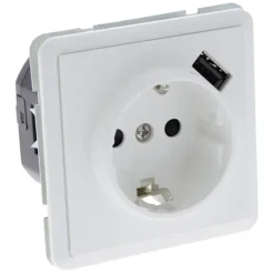 Peha Standard enkel geaard stopcontact met USB-A poort wit
