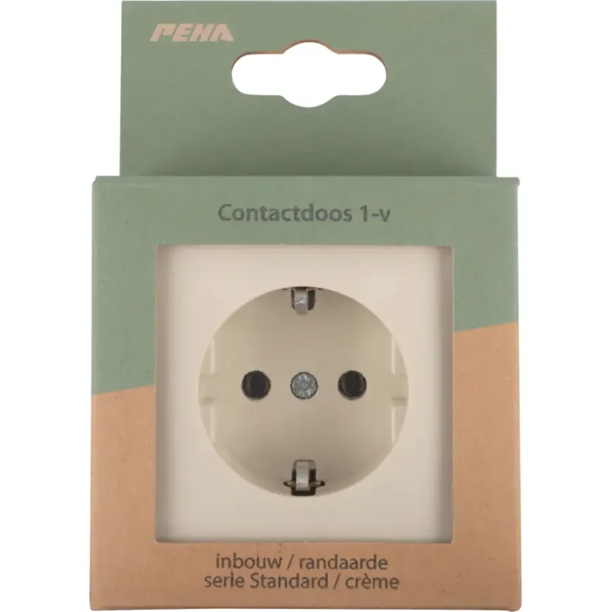 PEHA Standard stopcontact geaard crème