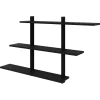 Duraline Pekodom wandplank triple zwart 80x16x63,5 cm