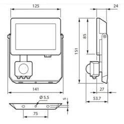 Philips breedstraler met bewegingssensor 1900 lumen 4000K 20W