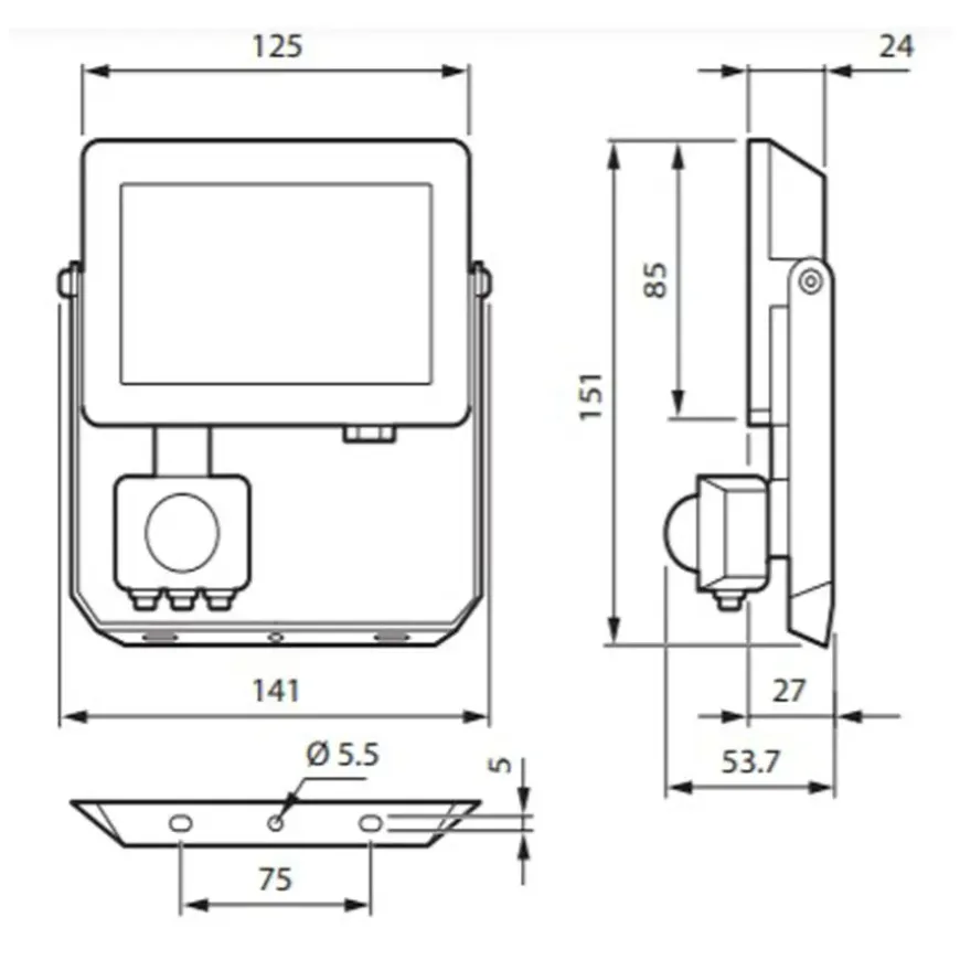 Philips breedstraler met bewegingssensor 1900 lumen 4000K 20W