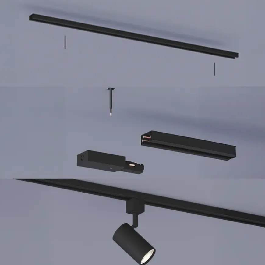 Philips EasyLink enkelzijdige stroomaansluiting railverlichting zwart