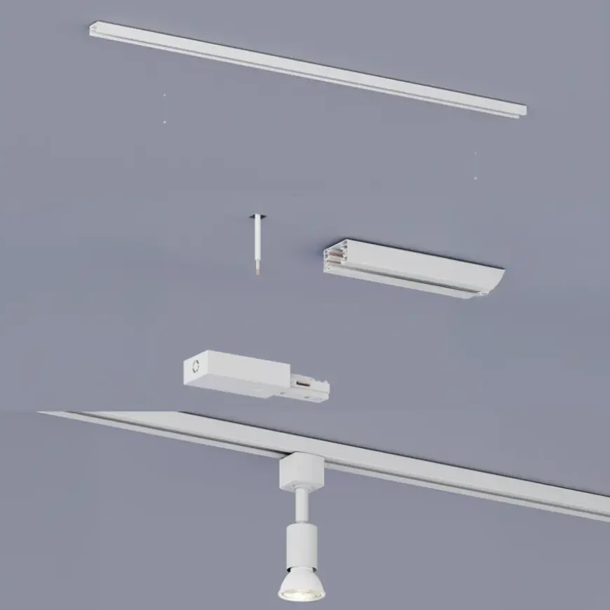 Philips EasyLink L-vormige connector linkse hoek railverlichting wit