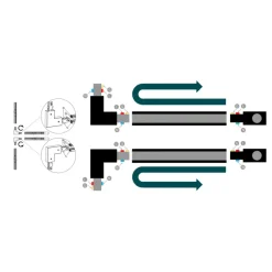Philips EasyLink L-vormige connector rechtse hoek railverlichting wit