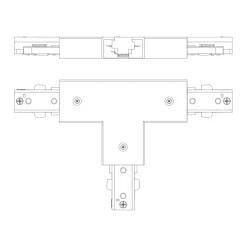 Philips EasyLink T-vormige connector railverlichting wit
