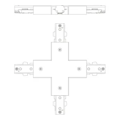 Philips EasyLink X-vormige conector railverlichting zwart