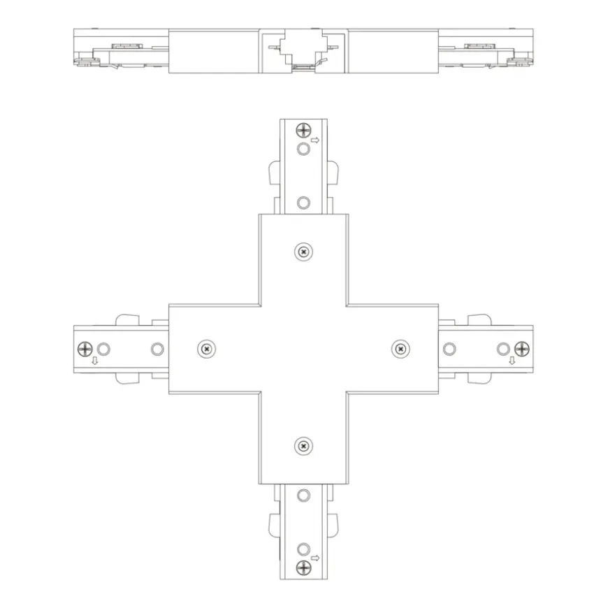 Philips EasyLink X-vormige conector railverlichting wit