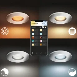 Philips Hue badkamerinbouwspot Adore chroom - warm tot koelwit licht 4.2W - 1 spot