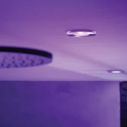 Philips Hue badkamerinbouwspot Xamento chroom - wit en gekleurd 6W - rond