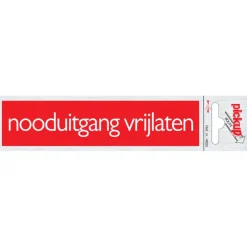 Pickup Alu deurbordje nooduitgang vrijlaten 165x44 mm
