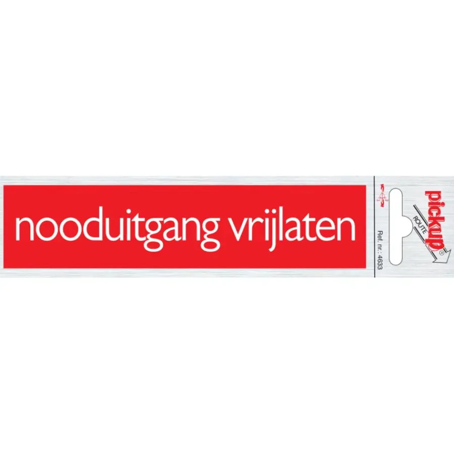 Pickup Alu deurbordje nooduitgang vrijlaten 165x44 mm