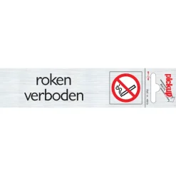 Pickup Alu deurbordjeverboden te roken 44x165 mm
