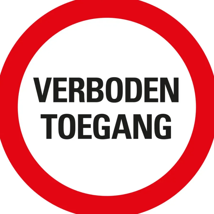 Pickup bordje verboden toegang 300 mm