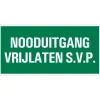 Pickup bord nooduitgang vrijlaten 15x30 cm