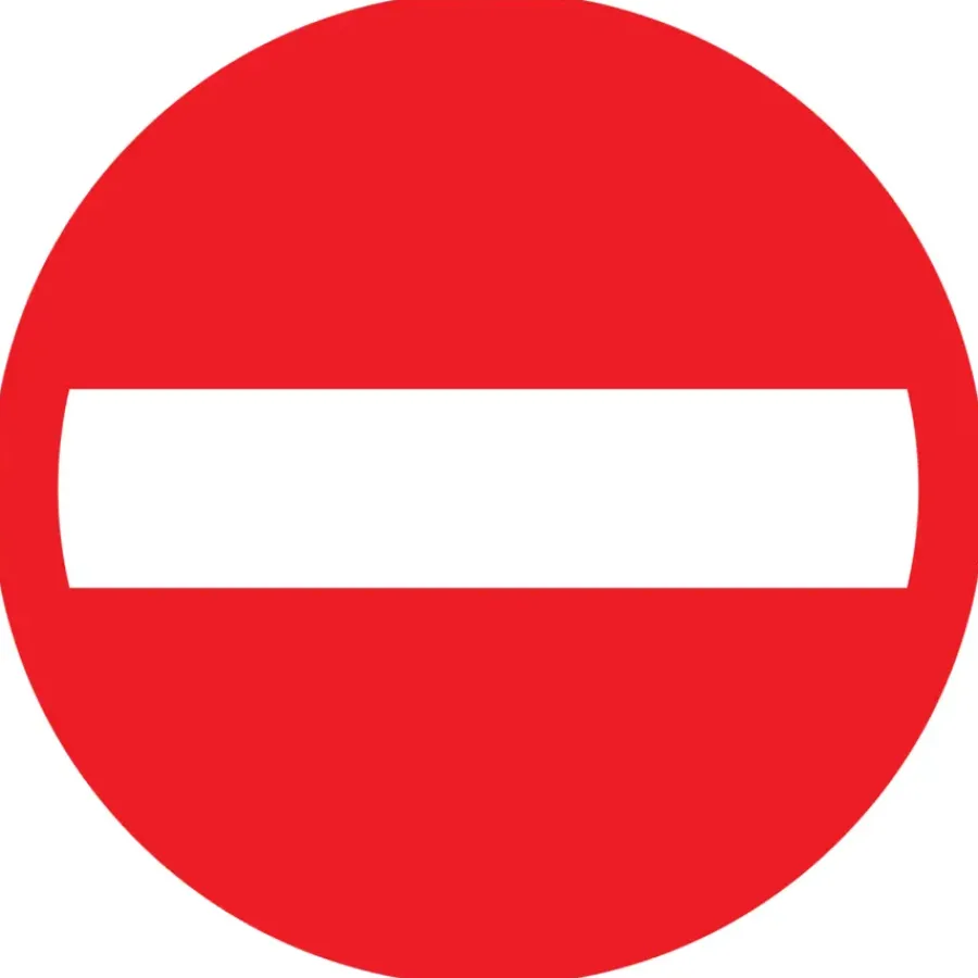Pickup bord verboden doorgang Ø 18 cm