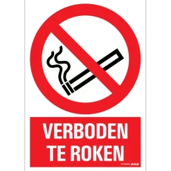 Pickup bord verboden te roken 23x33 cm