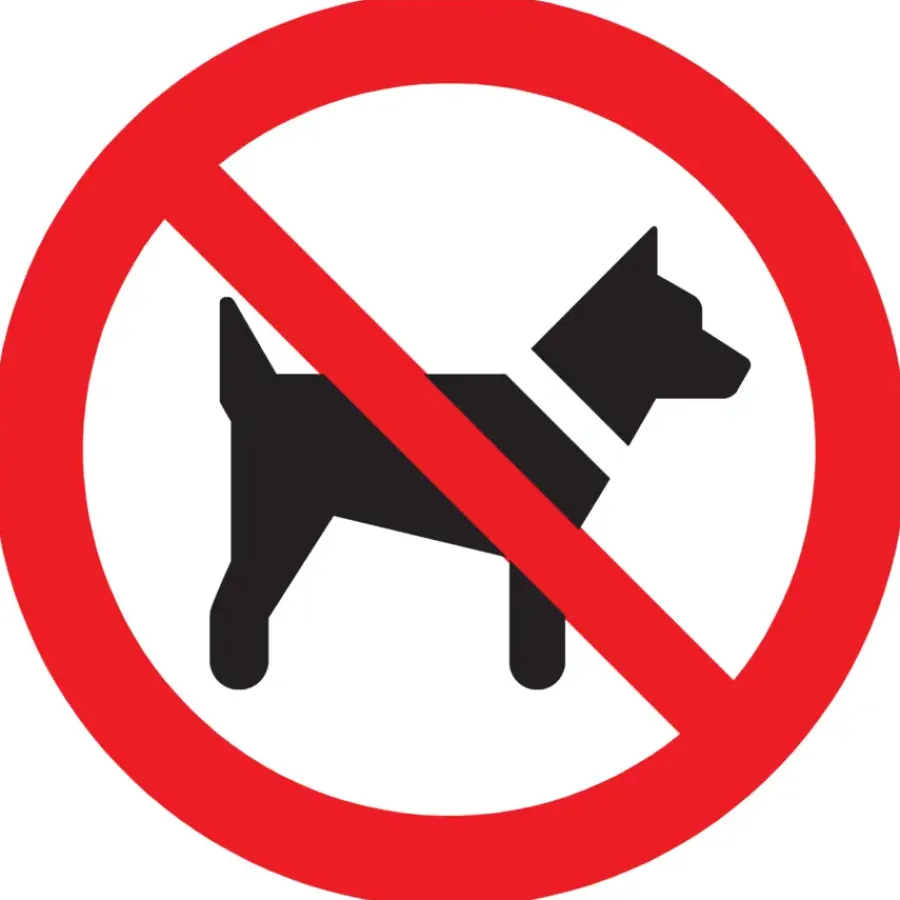 Pickup bord verboden voor honden Ø 18 cm