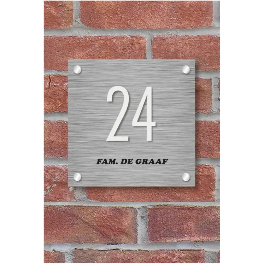 Pickup 3D Home plaat grijs acrylaat 3 mm 20 x 20 cm