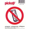 Pickup pictogram verbod voor mobiele telefoons 10x10 cm