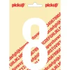 Pickup plakcijfer 8 wit mat 120 mm