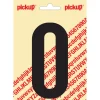 Pickup plakcijfer 0 zwart mat 120 mm