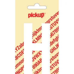 Pickup plakletter H wit mat 90 mm