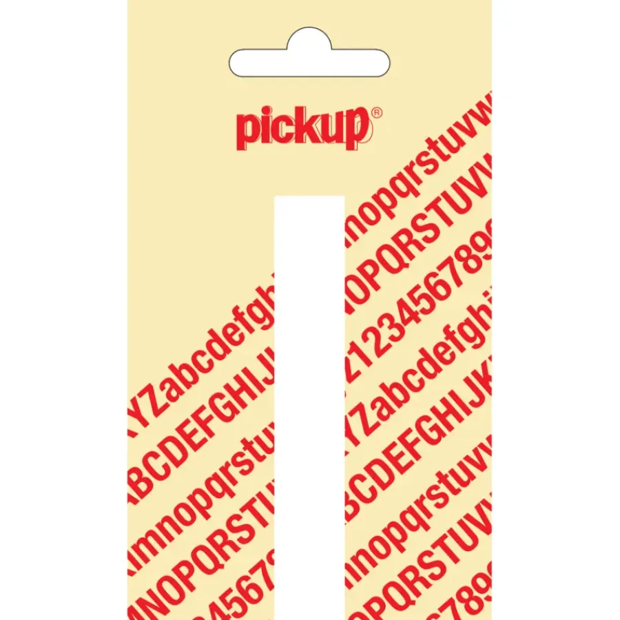 Pickup plakletter I wit mat 90 mm