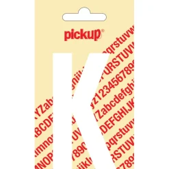 Pickup plakletter K wit mat 90 mm