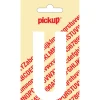 Pickup plakletter U wit mat 90 mm