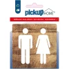 Pickup Route Acryl Dames/Heren hout 9 x 9 cm