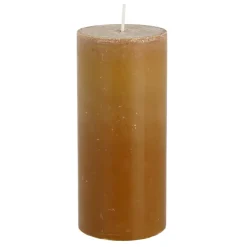 Geen Pilaar kaars donkerbruin - h15xd6,8cm