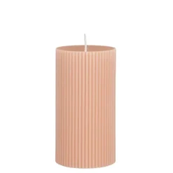 Geen Pilaar kaars licht roze - h13xd7cm