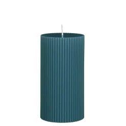 Geen Pilaar kaars paraffine blauw - h13xd7cm
