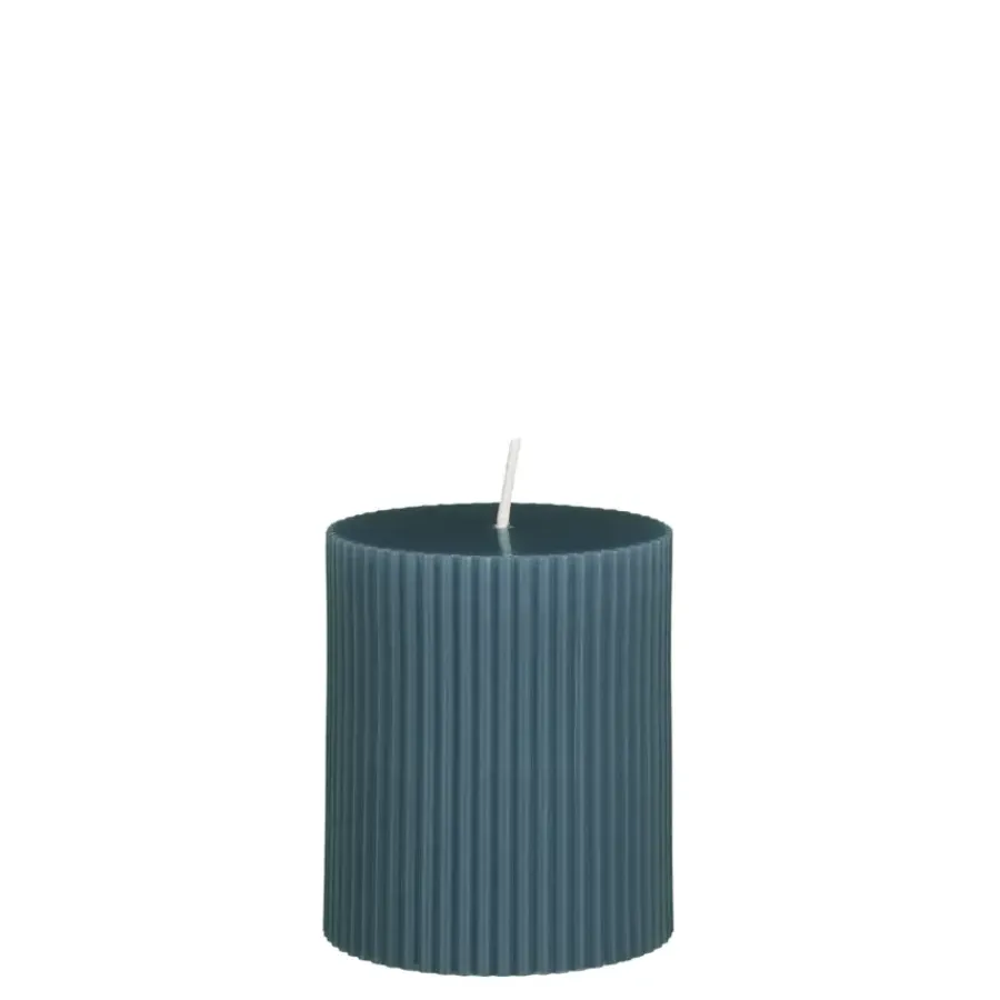 Geen Pilaar kaars paraffine blauw - h8xd7cm