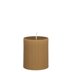 Geen Pilaar kaars paraffine l.bruin - h8xd7cm