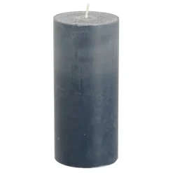 Geen Pilaar kaars stearine blauw - h15xd6,8cm