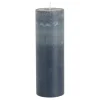 Geen Pilaar kaars stearine blauw- h20xd6,8cm