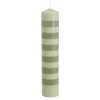 Geen Pilaar kaars stearine l.groen d.groen - h25xd5cm