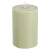 Geen Pilaar kaars stearine lichtgroen - h10xd6,8cm