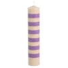 Geen Pilaar kaars stearine licht roze lila - h25xd5cm